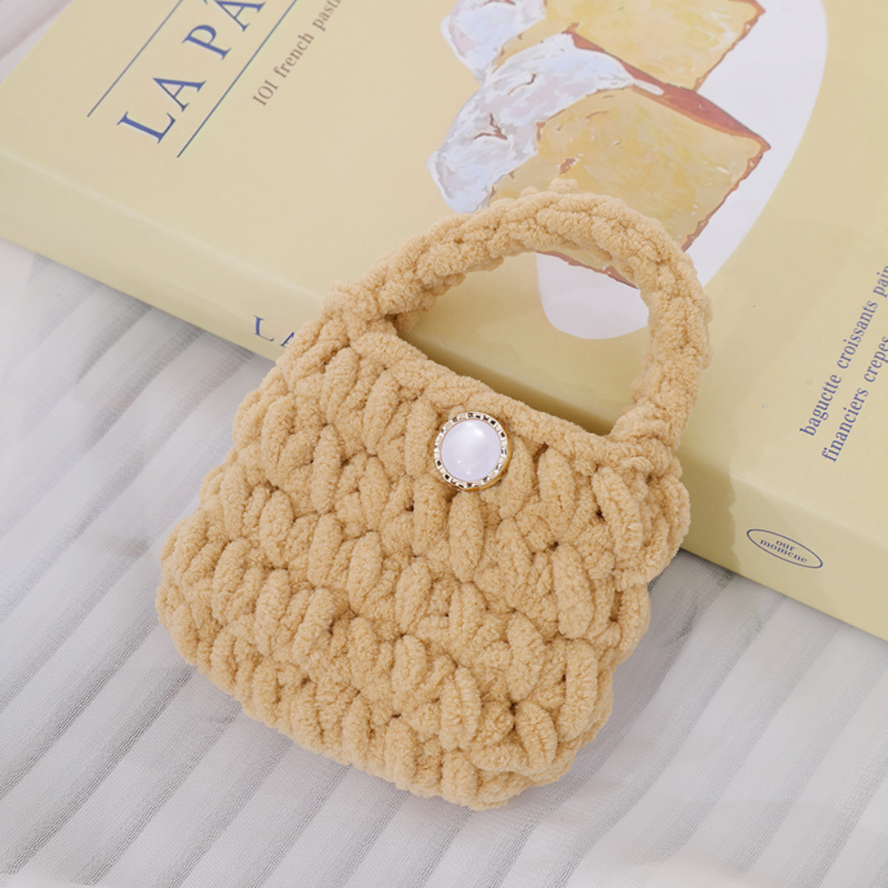 Knitted Plush Mini Handbag