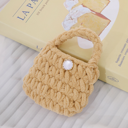 Knitted Plush Mini Handbag