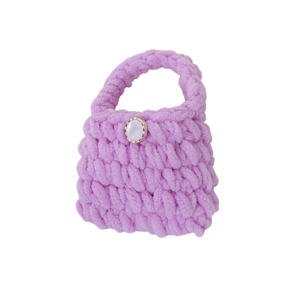 Knitted Plush Mini Handbag