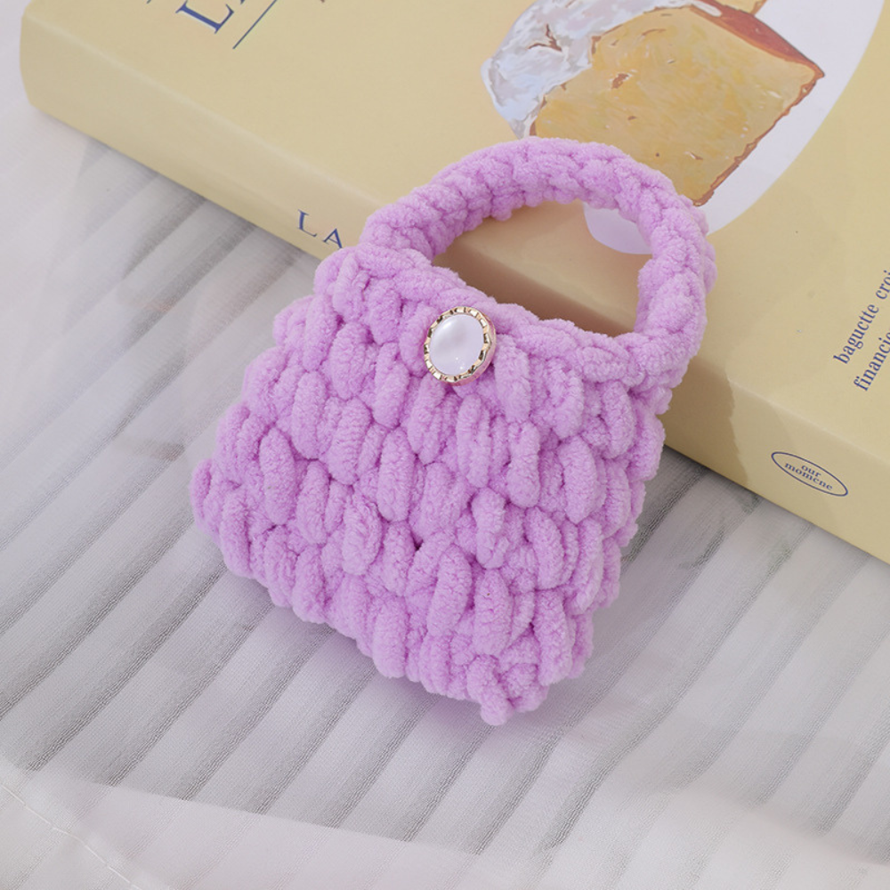 Knitted Plush Mini Handbag