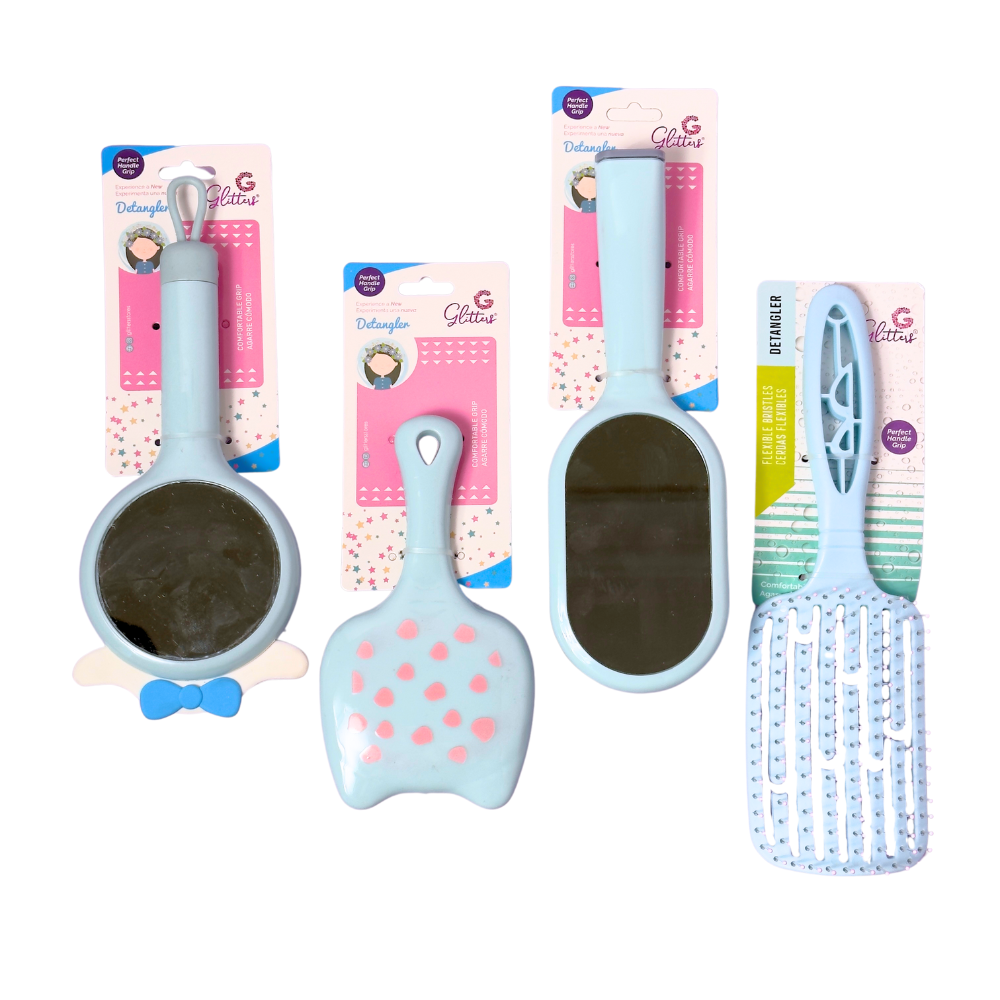 Funny Blue Hairbrush Set