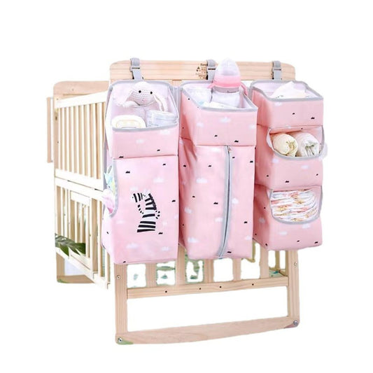 Pink Bedside Crib Organizer