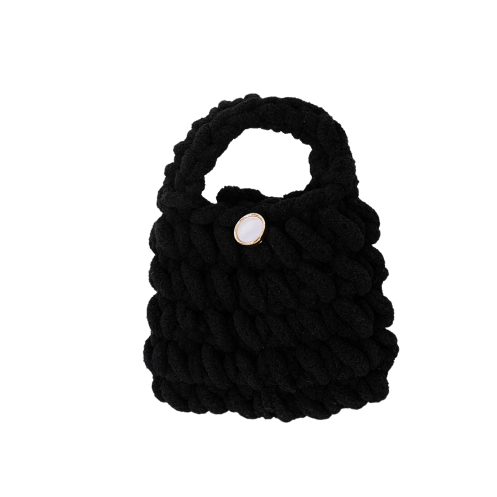 Knitted Plush Mini Handbag