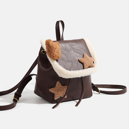 Leather Stars Drawstring Backpack