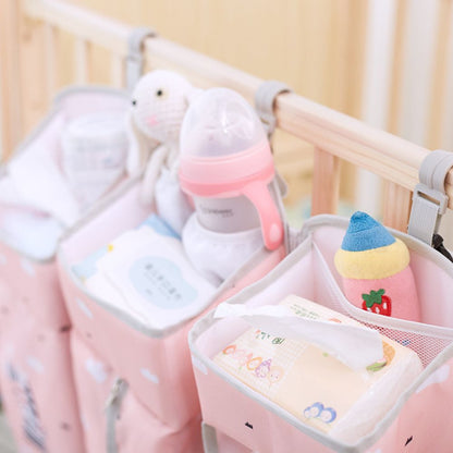 Pink Bedside Crib Organizer