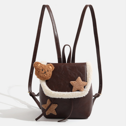 Leather Stars Drawstring Backpack