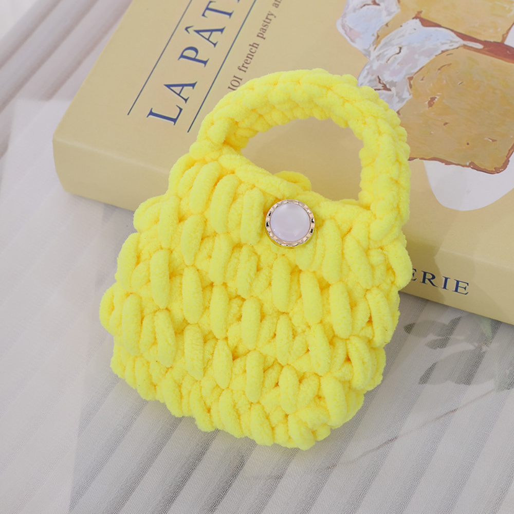 Knitted Plush Mini Handbag