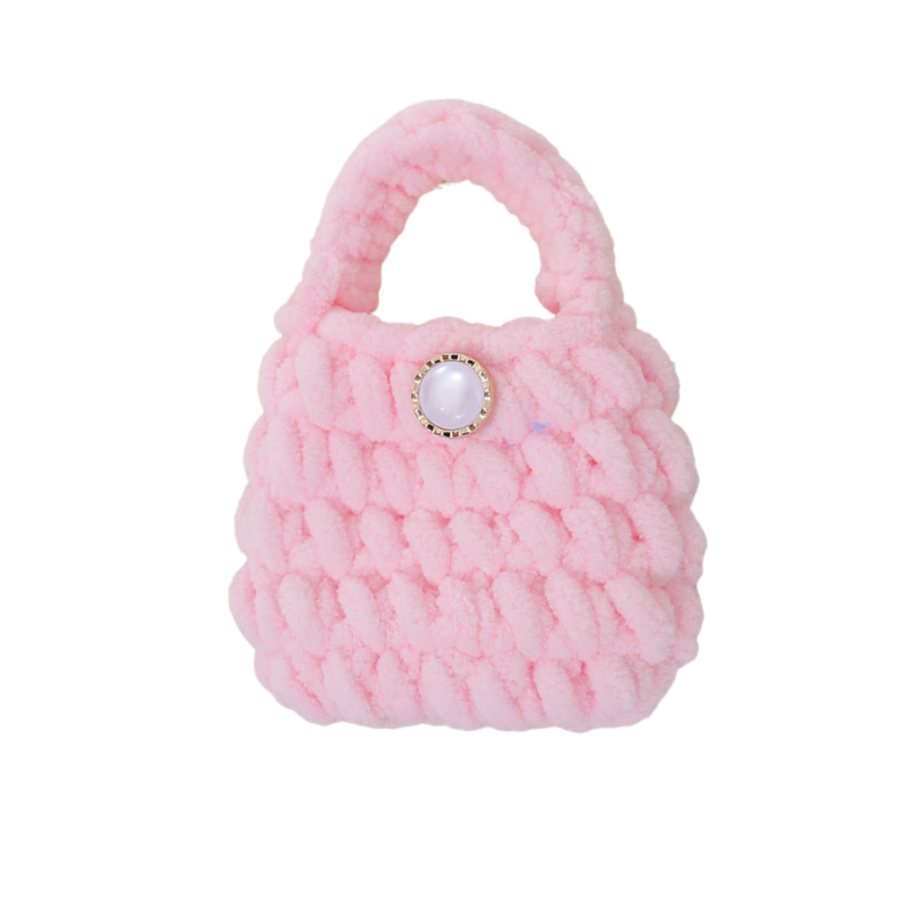 Knitted Plush Mini Handbag