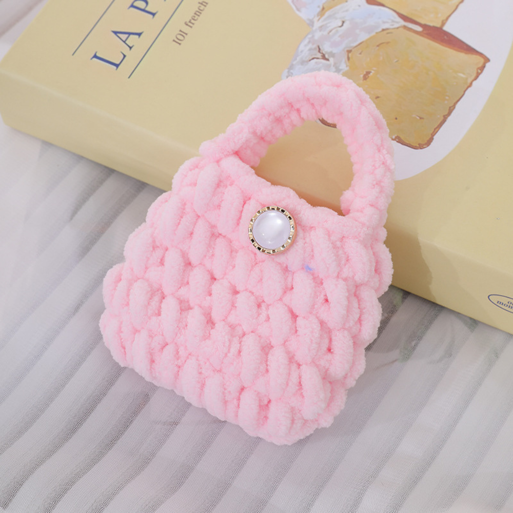 Knitted Plush Mini Handbag