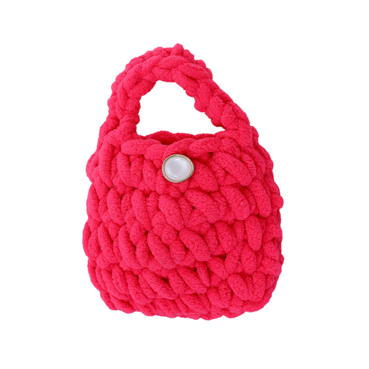 Knitted Plush Mini Handbag