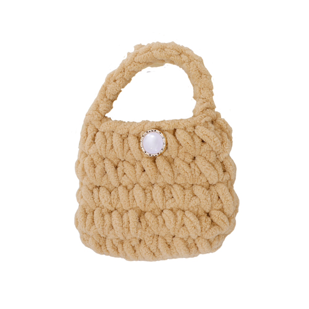 Knitted Plush Mini Handbag