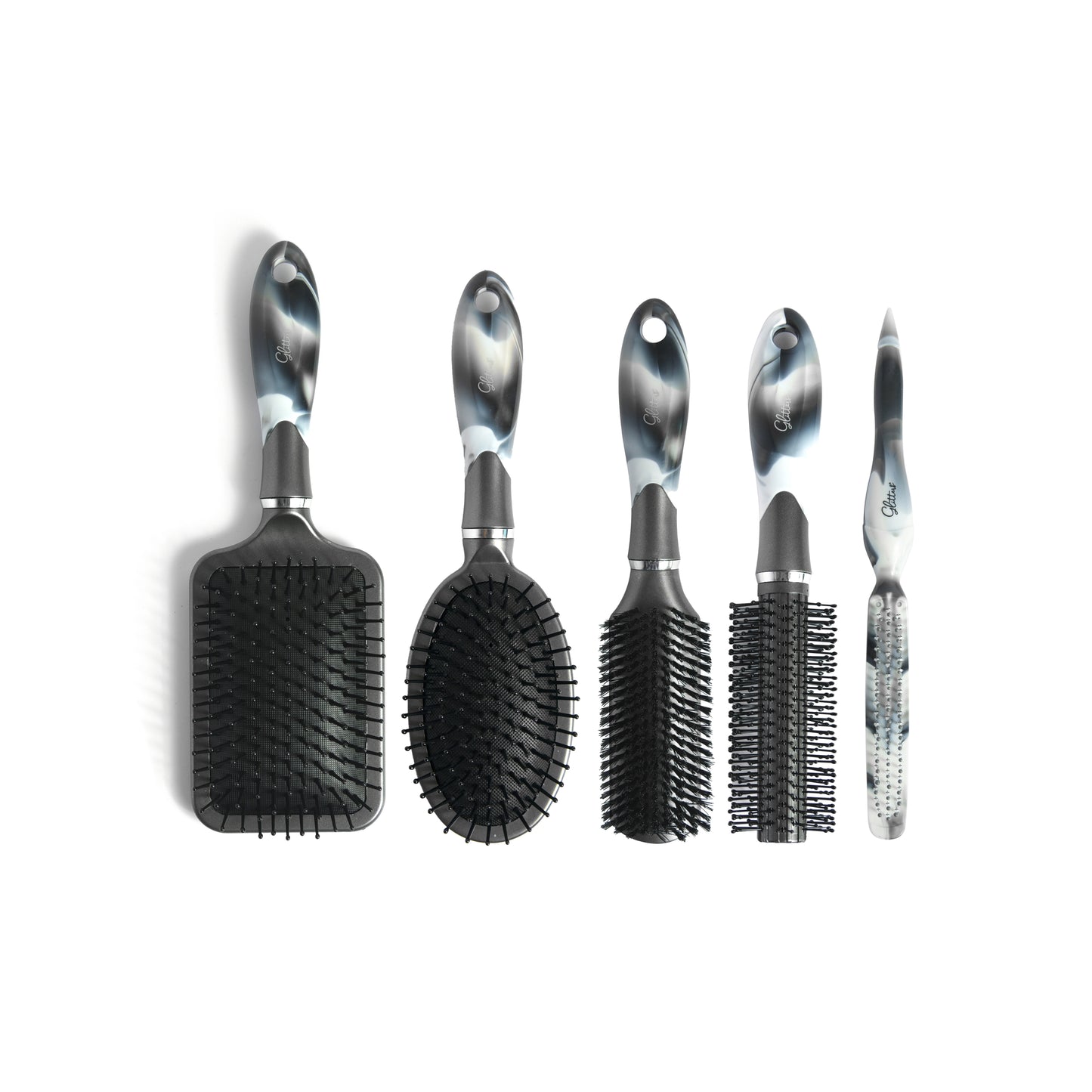 Marble Hairbrush Set