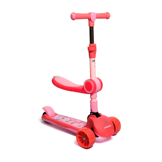 Pink Foldable Seat Scooter