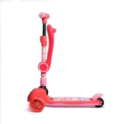 Pink Foldable Seat Scooter