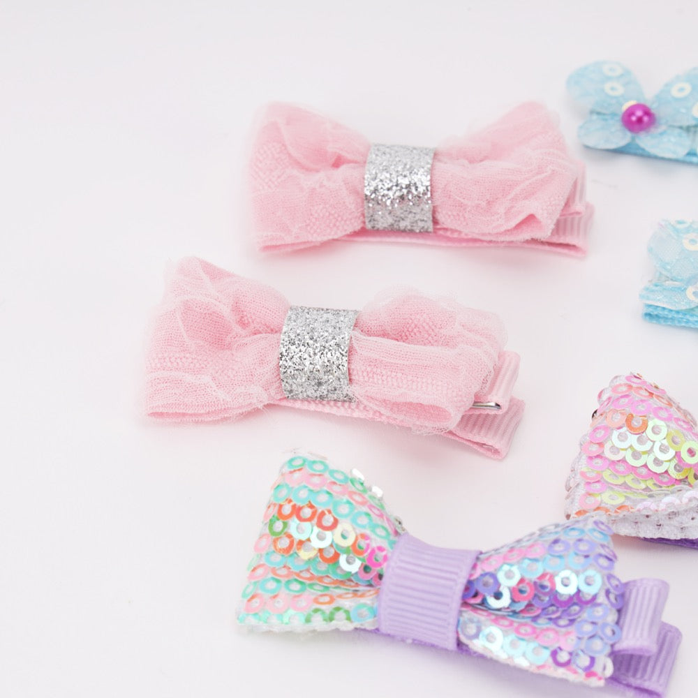 Basic tie Bow Clips