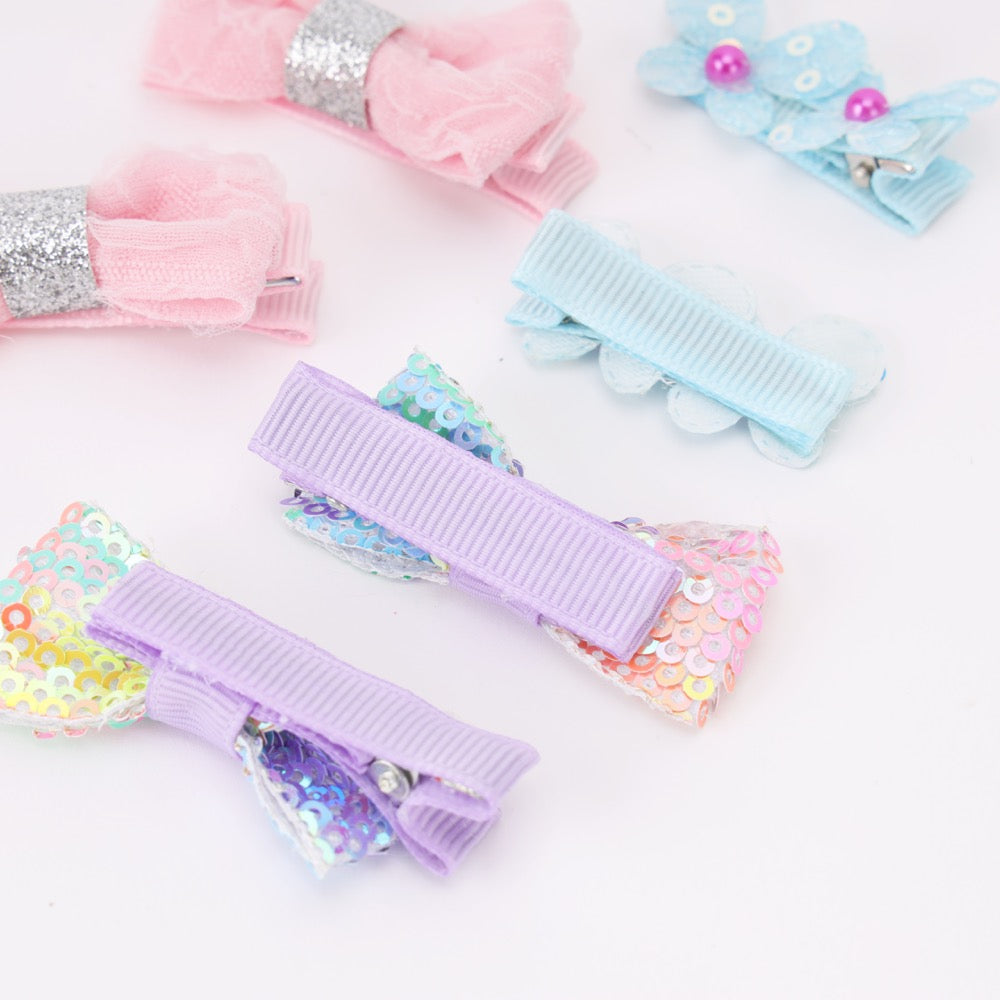 Basic tie Bow Clips