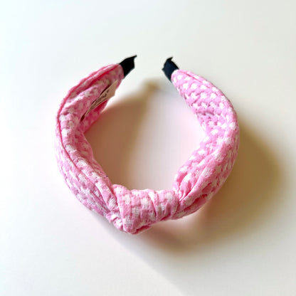 Pink Snowflake Knot Hairband