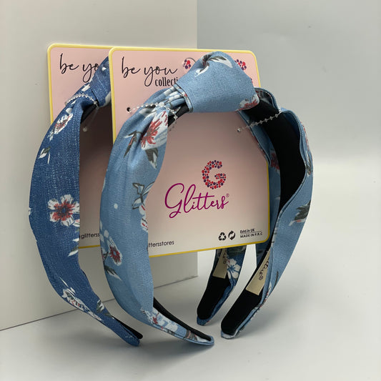 Denim Flowers Hairband