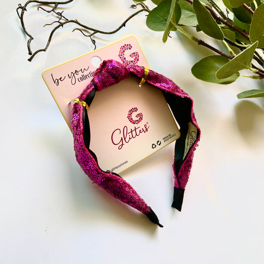 Hot pink/ Sparkle Knot Hairband