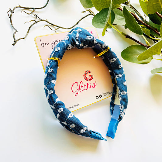 Denim Blossom Hairband